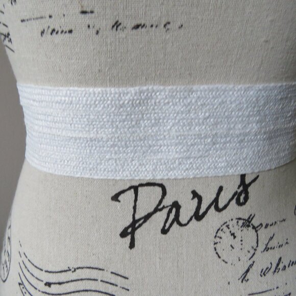 Vintage 1980s White Macrame Belt - Picture 2 of 6